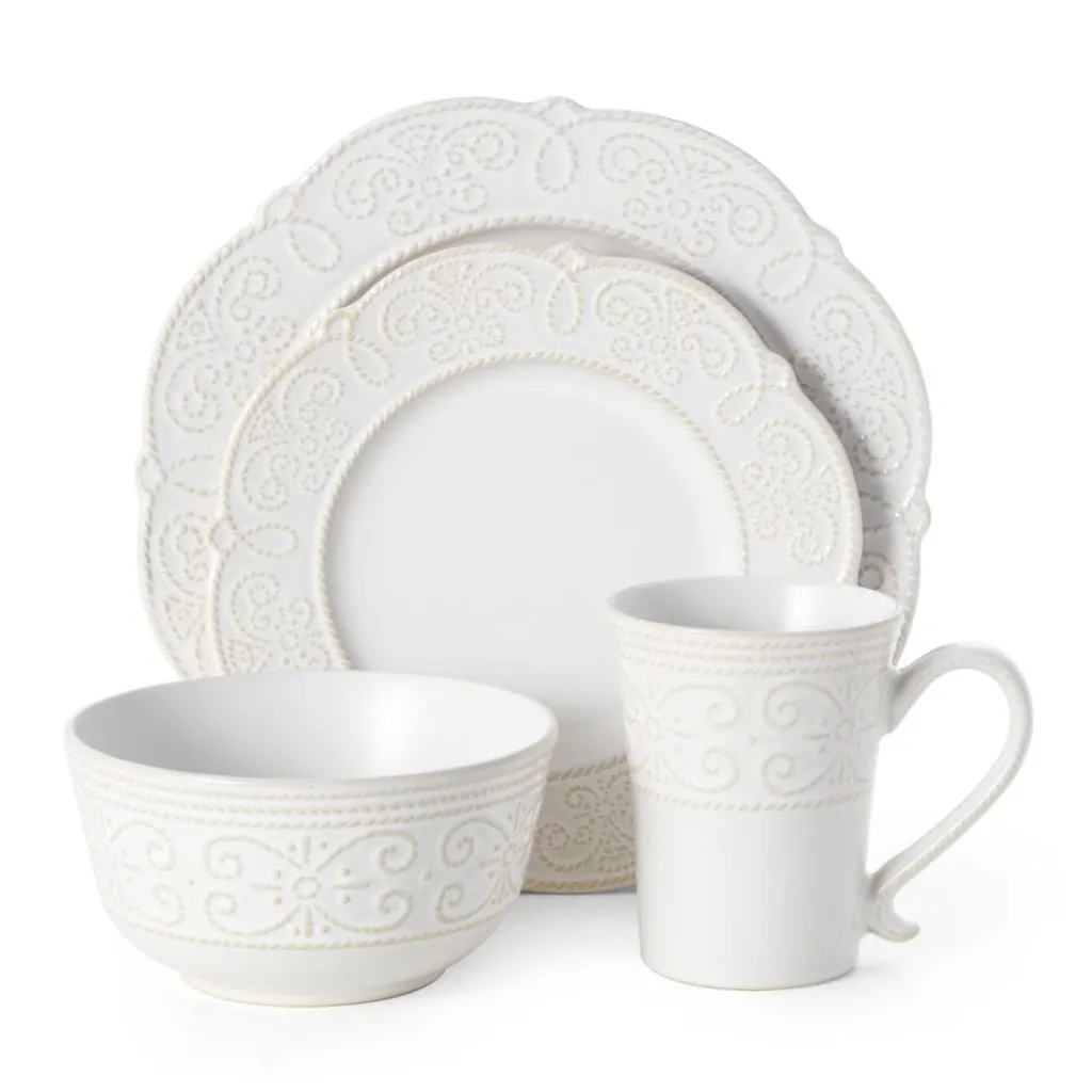 Dinnerware Service For 4|Pfaltzgraff® Abby White 16 Piece Dinnerware Set, Service for 4