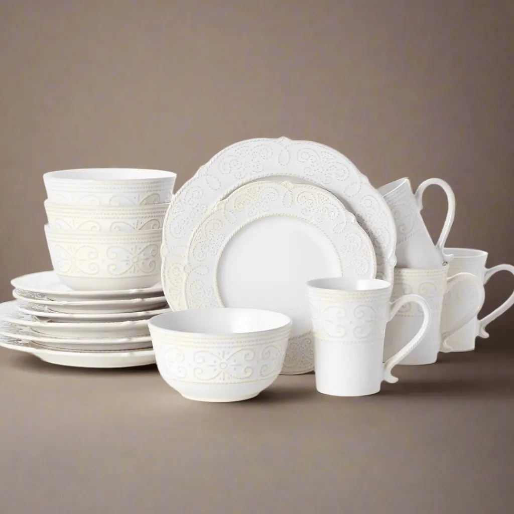 Dinnerware Service For 4|Pfaltzgraff® Abby White 16 Piece Dinnerware Set, Service for 4