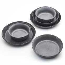 Soup Cereal Bowls|Pfaltzgraff® Amara Slate 6 Piece Dinnerware Bowl Set, Service for 2