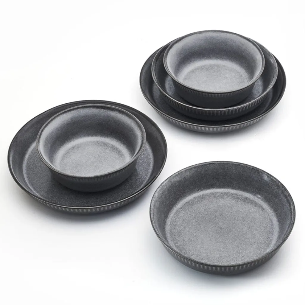 Soup Cereal Bowls|Pfaltzgraff® Amara Slate 6 Piece Dinnerware Bowl Set, Service for 2