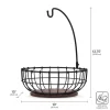 Fruit And Storage Baskets|Pfaltzgraff® Anvil Cage Fruit Storage Basket with Banana Hook