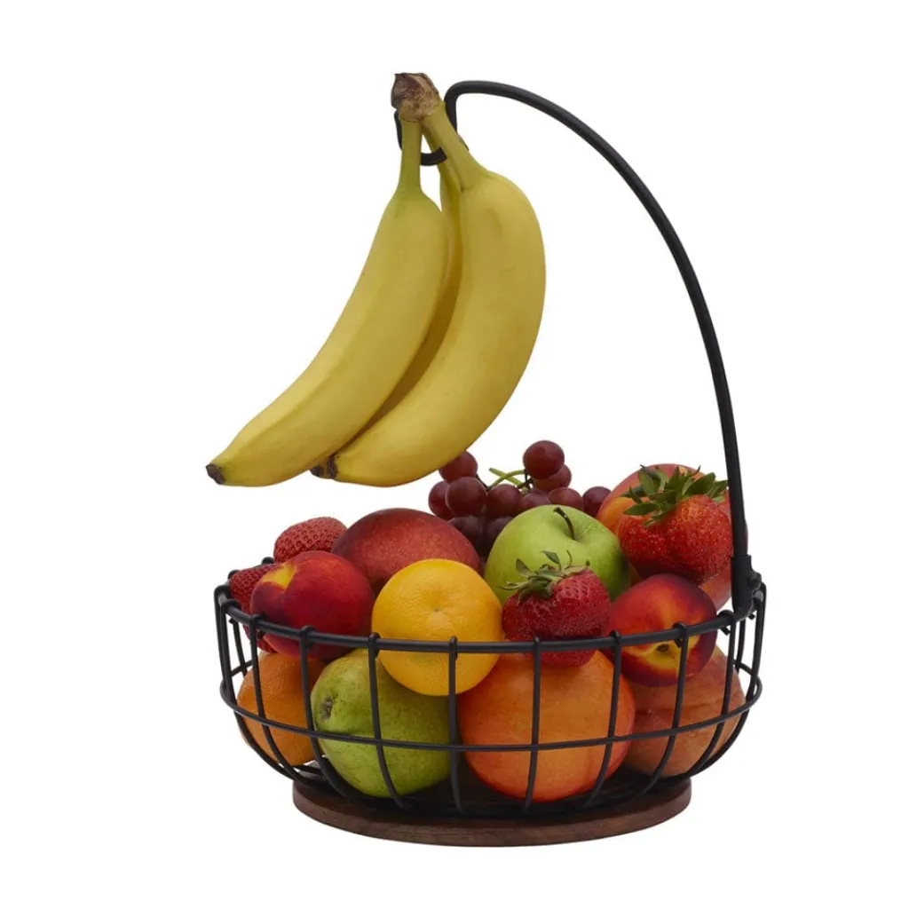 Fruit And Storage Baskets|Pfaltzgraff® Anvil Cage Fruit Storage Basket with Banana Hook