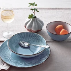 Dinnerware Service For 4|Pfaltzgraff® Arlie Blue 12 Piece Pasta Dinnerware Set, Service for 4