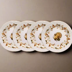 Salad Plates|Pfaltzgraff® Autumn Berry™ Set of 4 Turkey Salad Plates