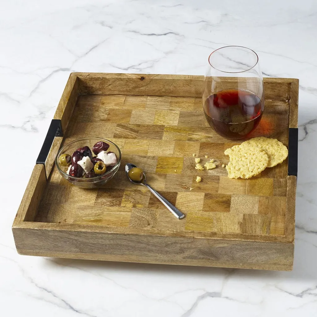 Lazy Susans|Gourmet Basics® Avery Square Lazy Susan Serve Tray