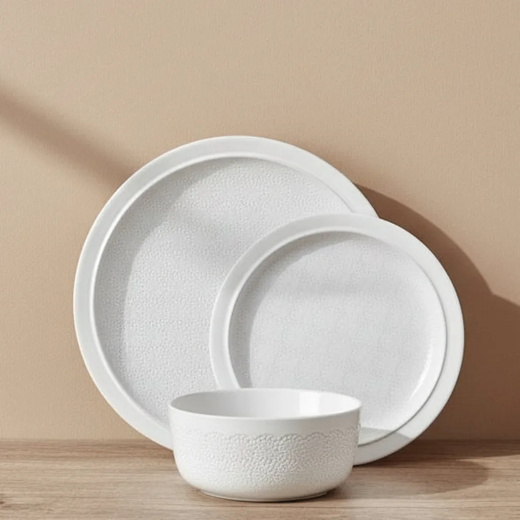 Dinnerware Service For 4|Pfaltzgraff® Blooming Meadow Cream 12 Piece Dinnerware Set, Service for 4