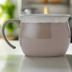 Soup Cereal Bowls|Coffee Mugs|Pfaltzgraff® Brown Banded Jumbo Soup Mug