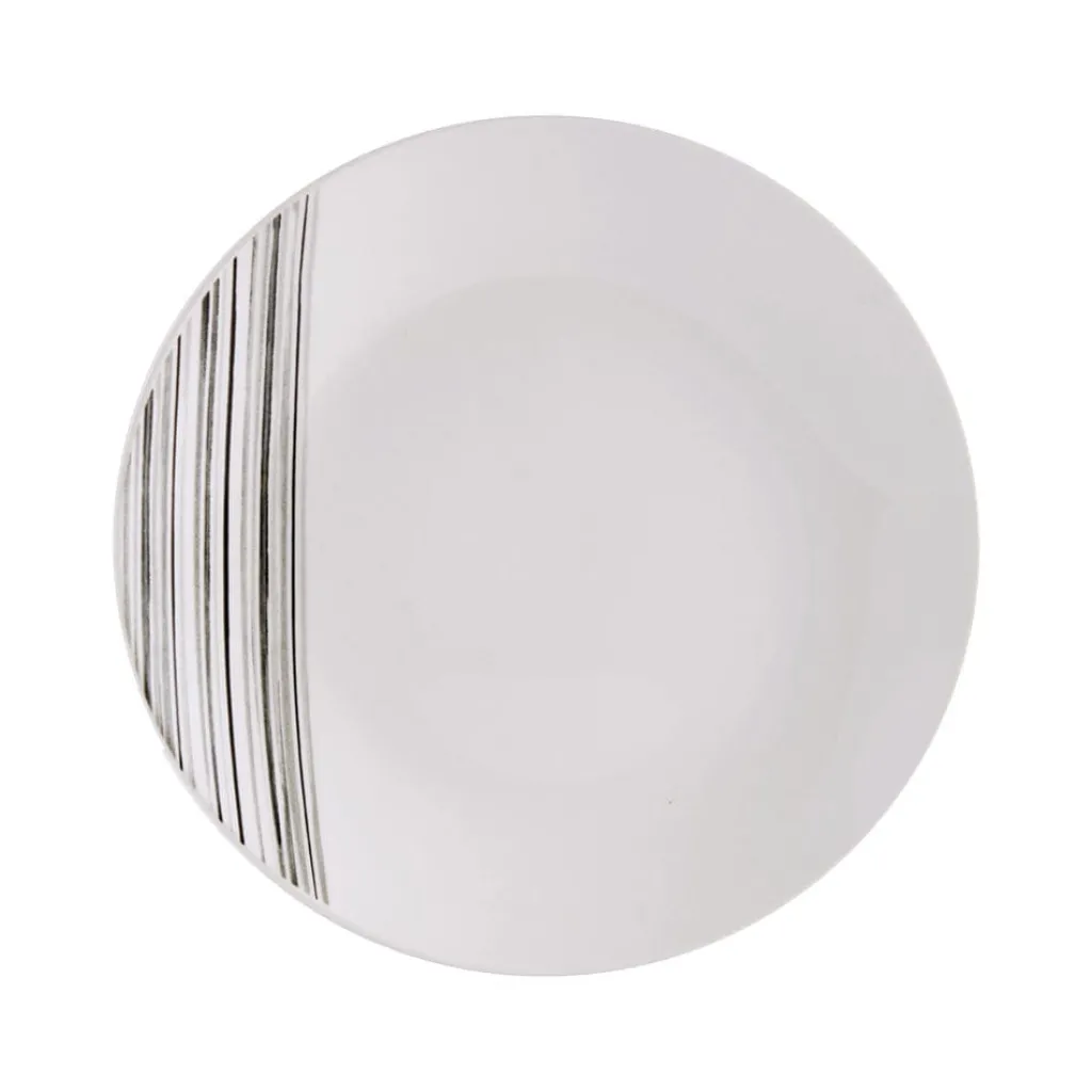Dinnerware Service For 4|Studio Nova Brushed Lines 16 Piece Dinnerware Set, Service for 4