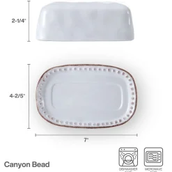 Butter Dishes|Pfaltzgraff® Canyon Bead Covered Butter Dish