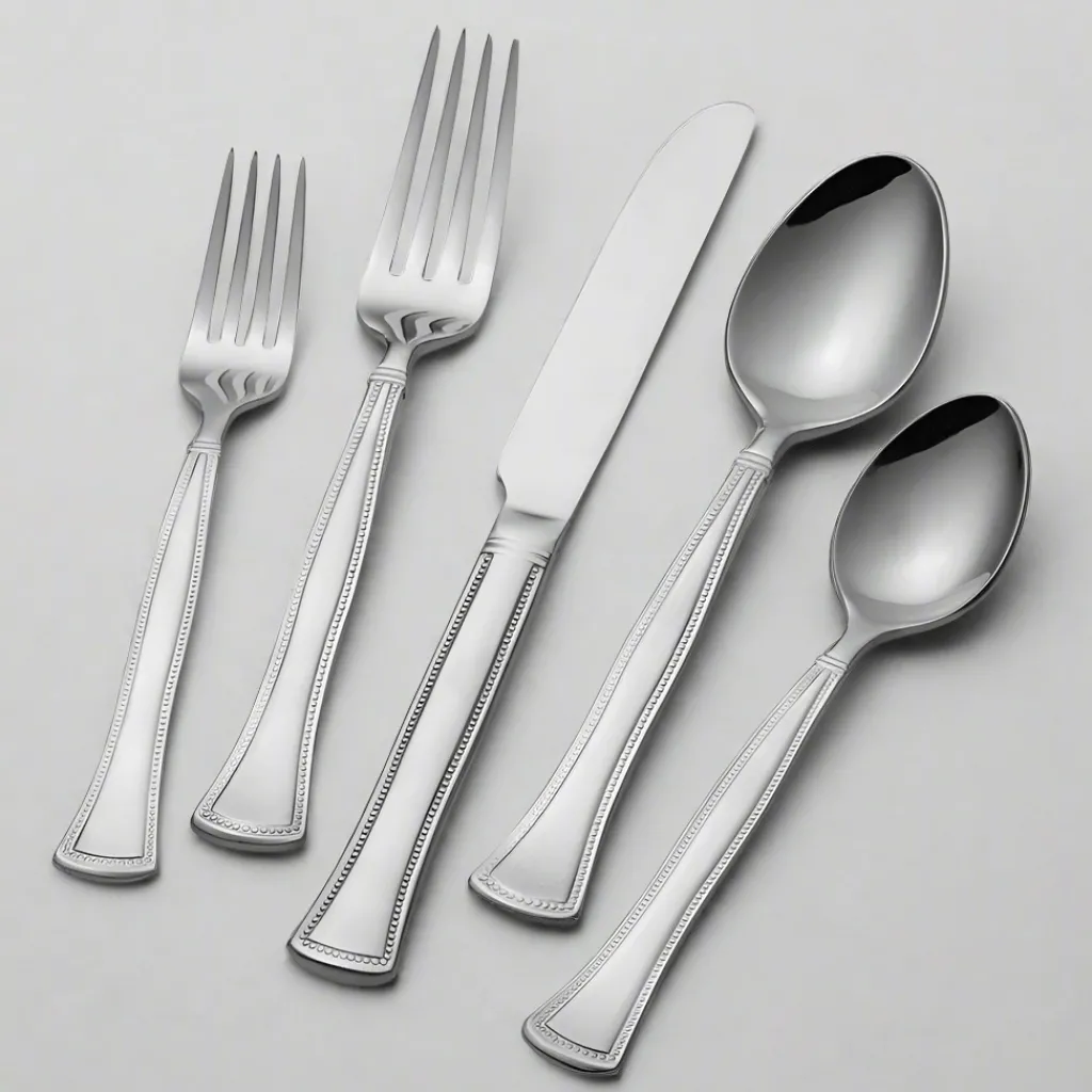 Sets|Gourmet Basics® Chadwick Bead 20 Piece Flatware Set, Service for 4