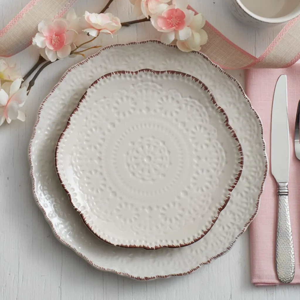 Dinner Plates|Pfaltzgraff® Chateau Cream Set of 4 Dinner Plates