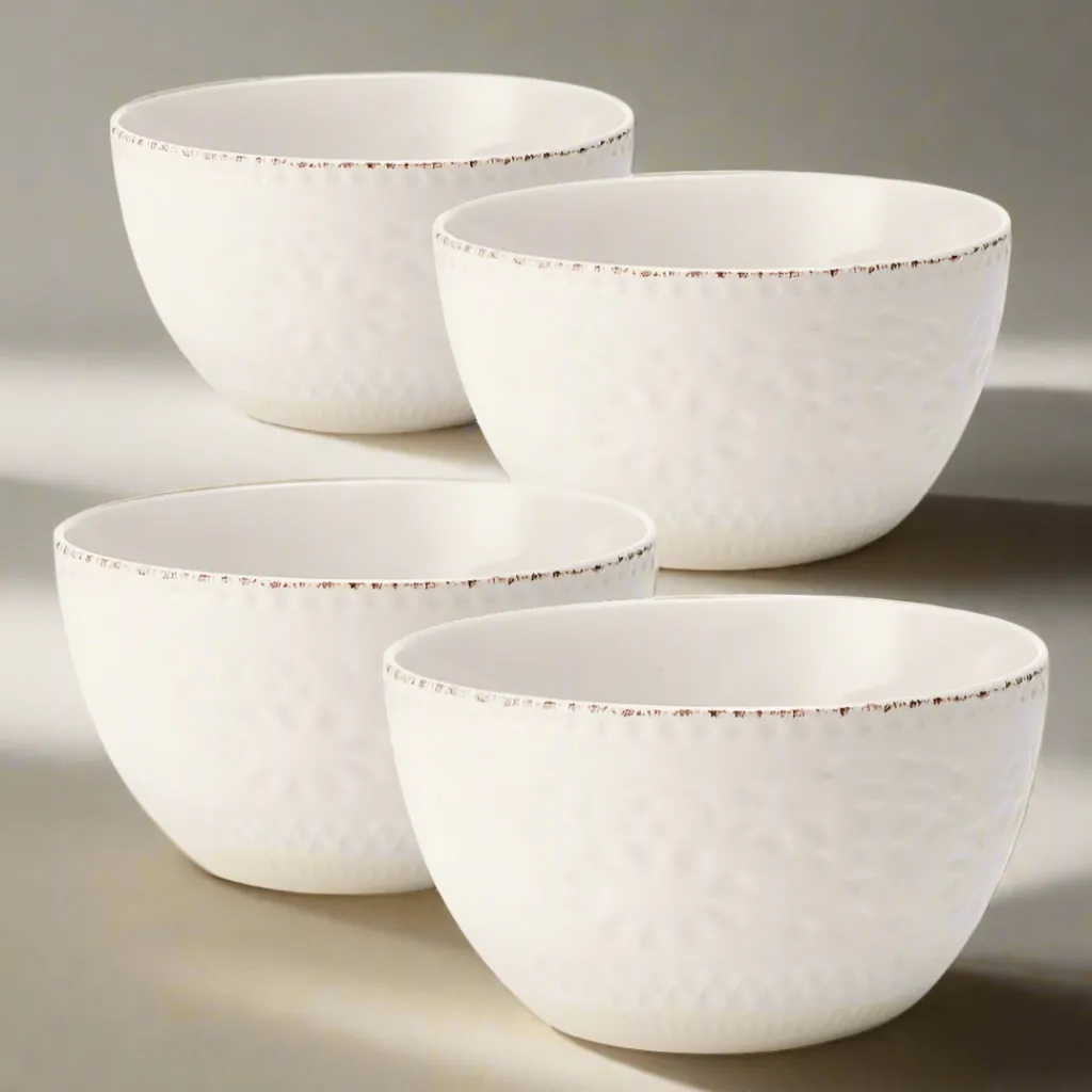 Soup Cereal Bowls|Pfaltzgraff® Chateau Cream Set of 4 Soup Cereal Bowls