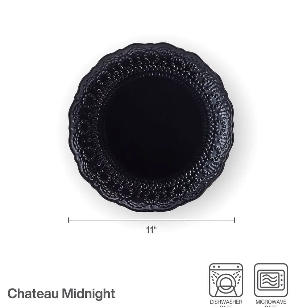 Dinner Plates|Pfaltzgraff® Chateau Midnight Set of 4 Dinner Plates