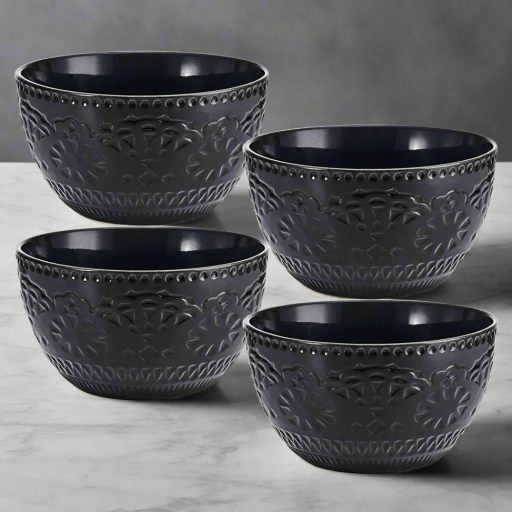 Soup Cereal Bowls|Pfaltzgraff® Chateau Midnight Set of 4 Soup Cereal Bowls