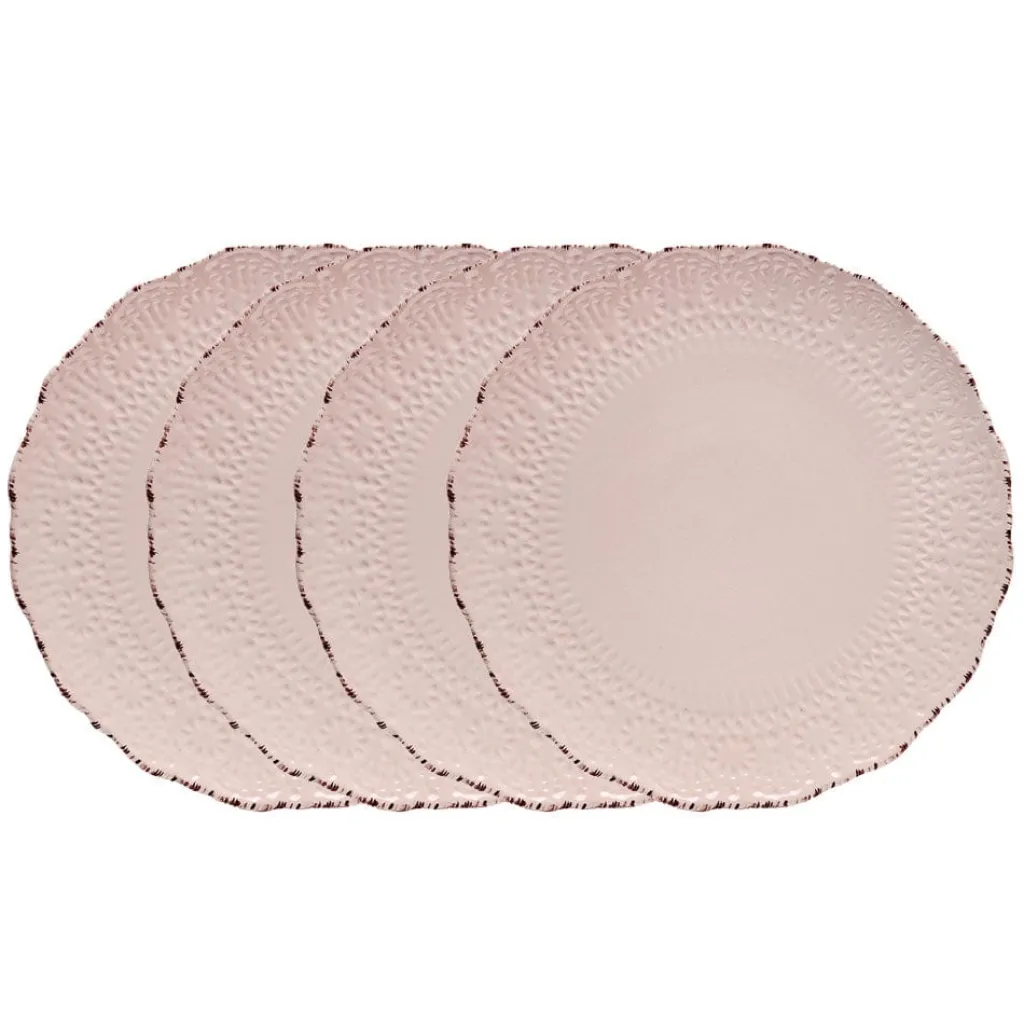 Dinner Plates|Pfaltzgraff® Chateau Pink Set of 4 Dinner Plates