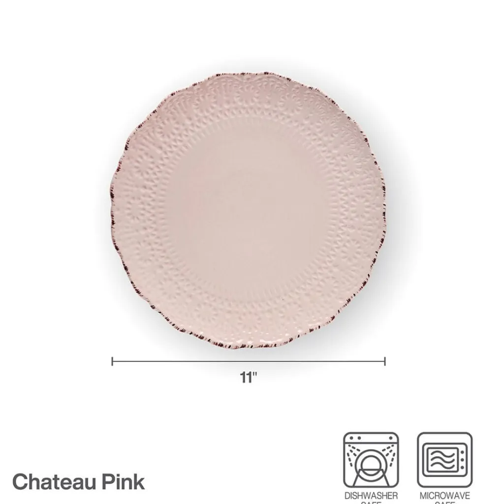 Dinner Plates|Pfaltzgraff® Chateau Pink Set of 4 Dinner Plates