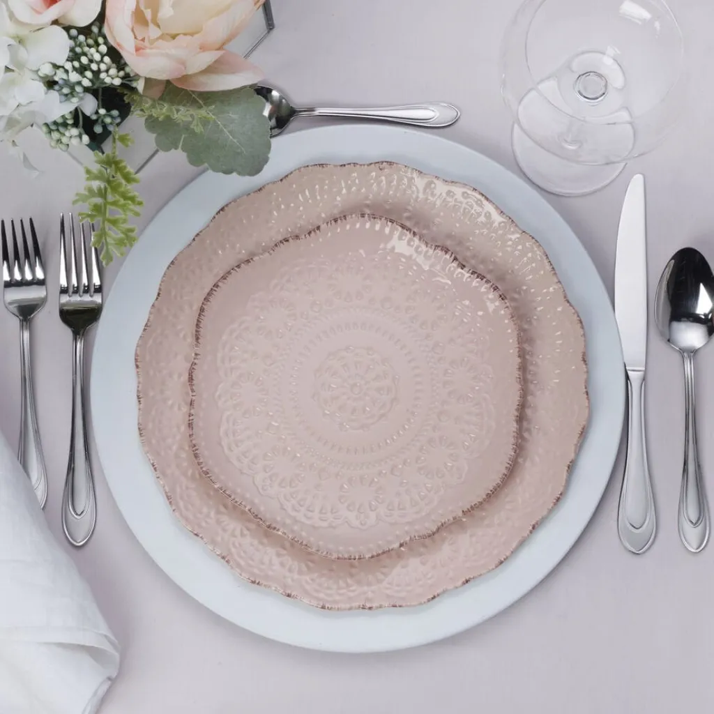 Dinner Plates|Pfaltzgraff® Chateau Pink Set of 4 Dinner Plates