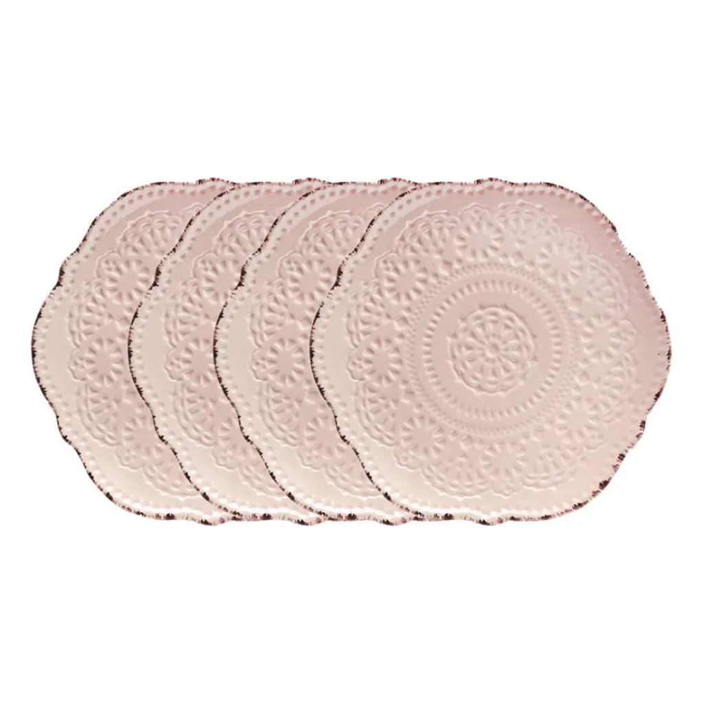 Salad Plates|Pfaltzgraff® Chateau Pink Set of 4 Salad Plates