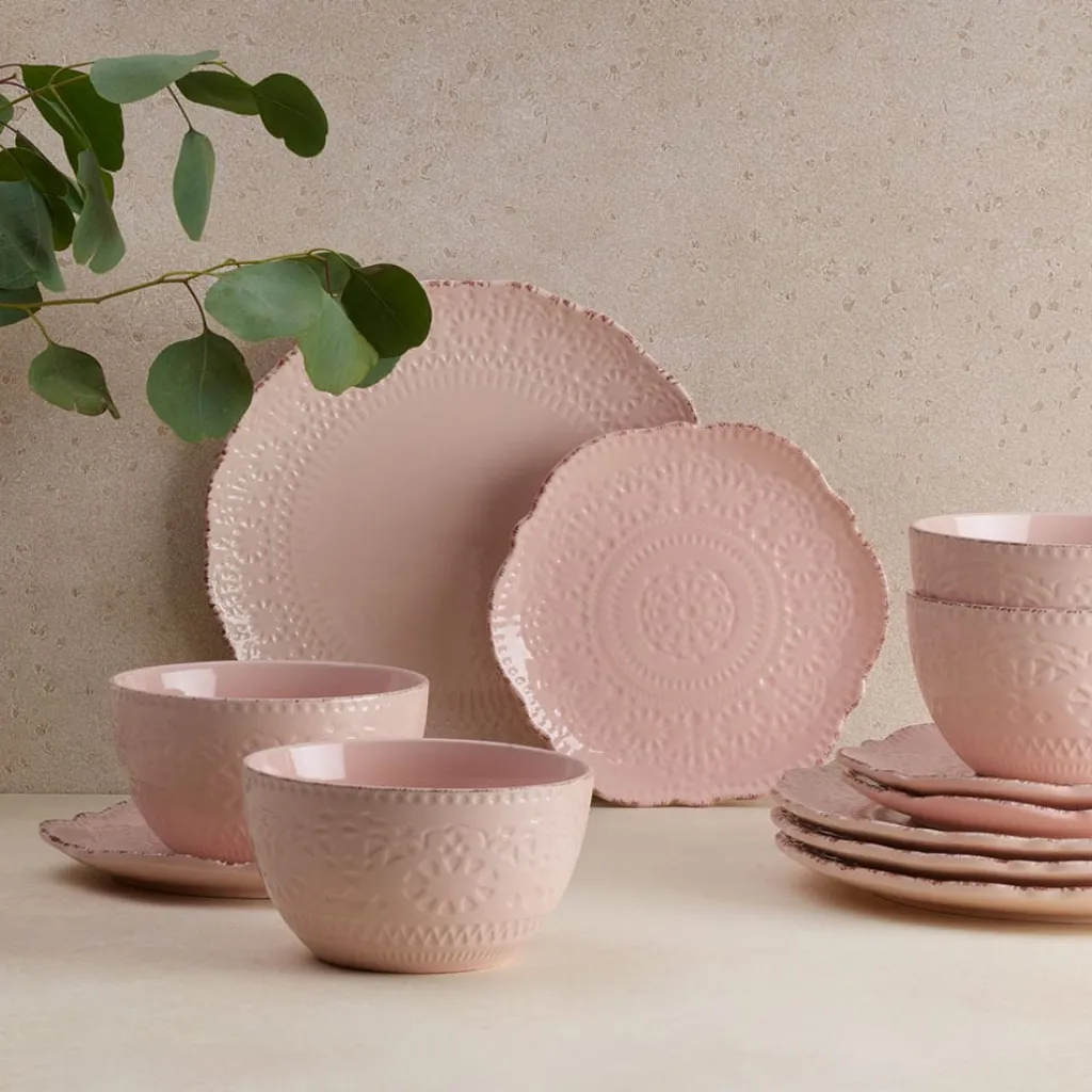 Salad Plates|Pfaltzgraff® Chateau Pink Set of 4 Salad Plates