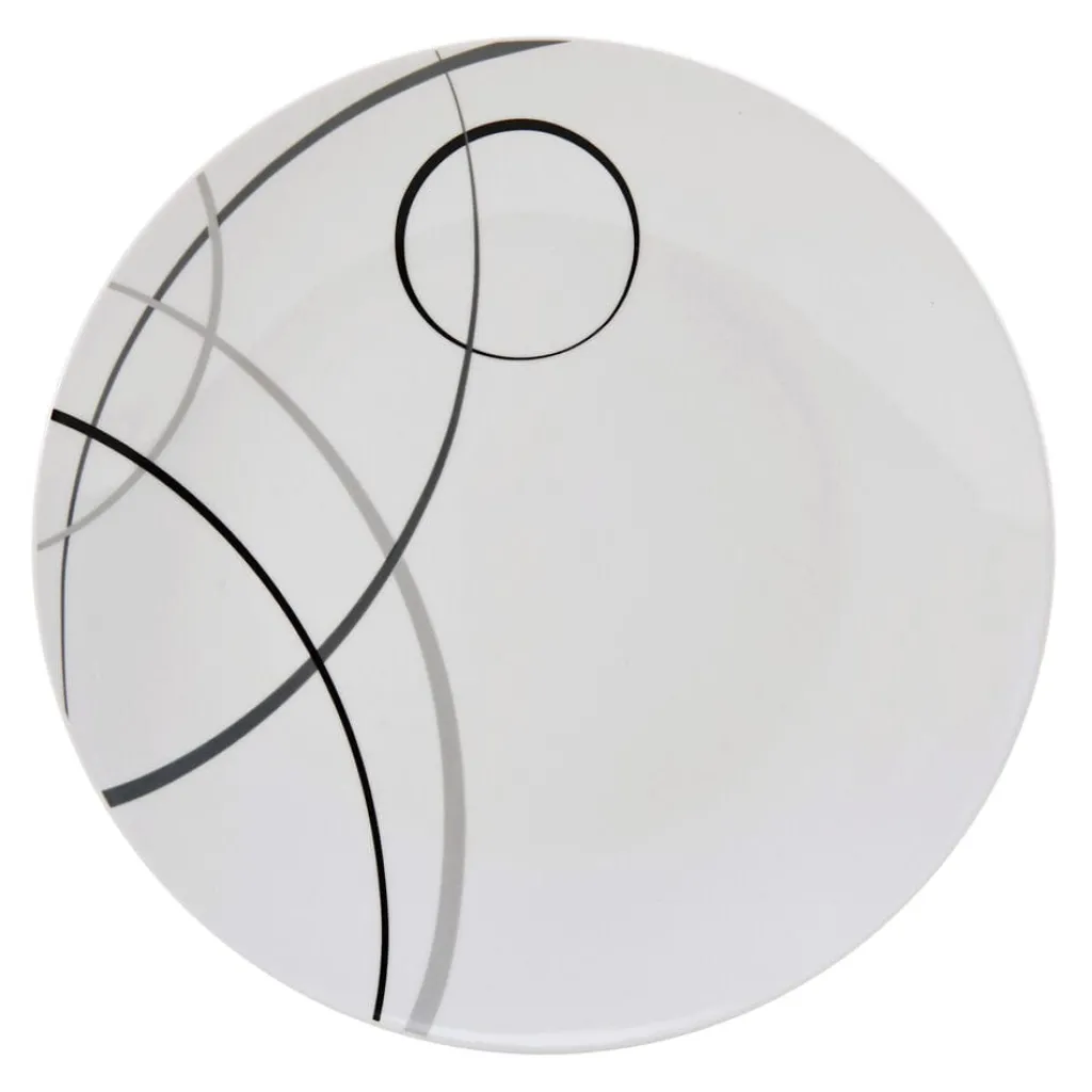 Dinnerware Service For 6|Studio Nova Circles 18 Piece Dinnerware Set, Service for 6
