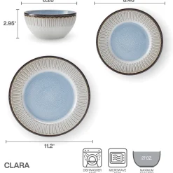 Dinnerware Service For 4|Pfaltzgraff® Clara 12 Piece Dinnerware Set, Service for 4