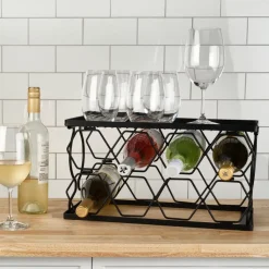 Fruit And Storage Baskets|Gourmet Basics® Collapsible Stackable 8 Bottle Wine Rack