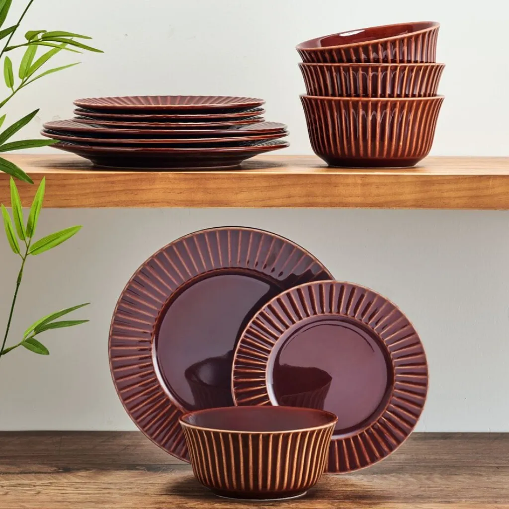 Dinnerware Service For 4|Pfaltzgraff® Dannie Red 12 Piece Dinnerware Set, Service for 4