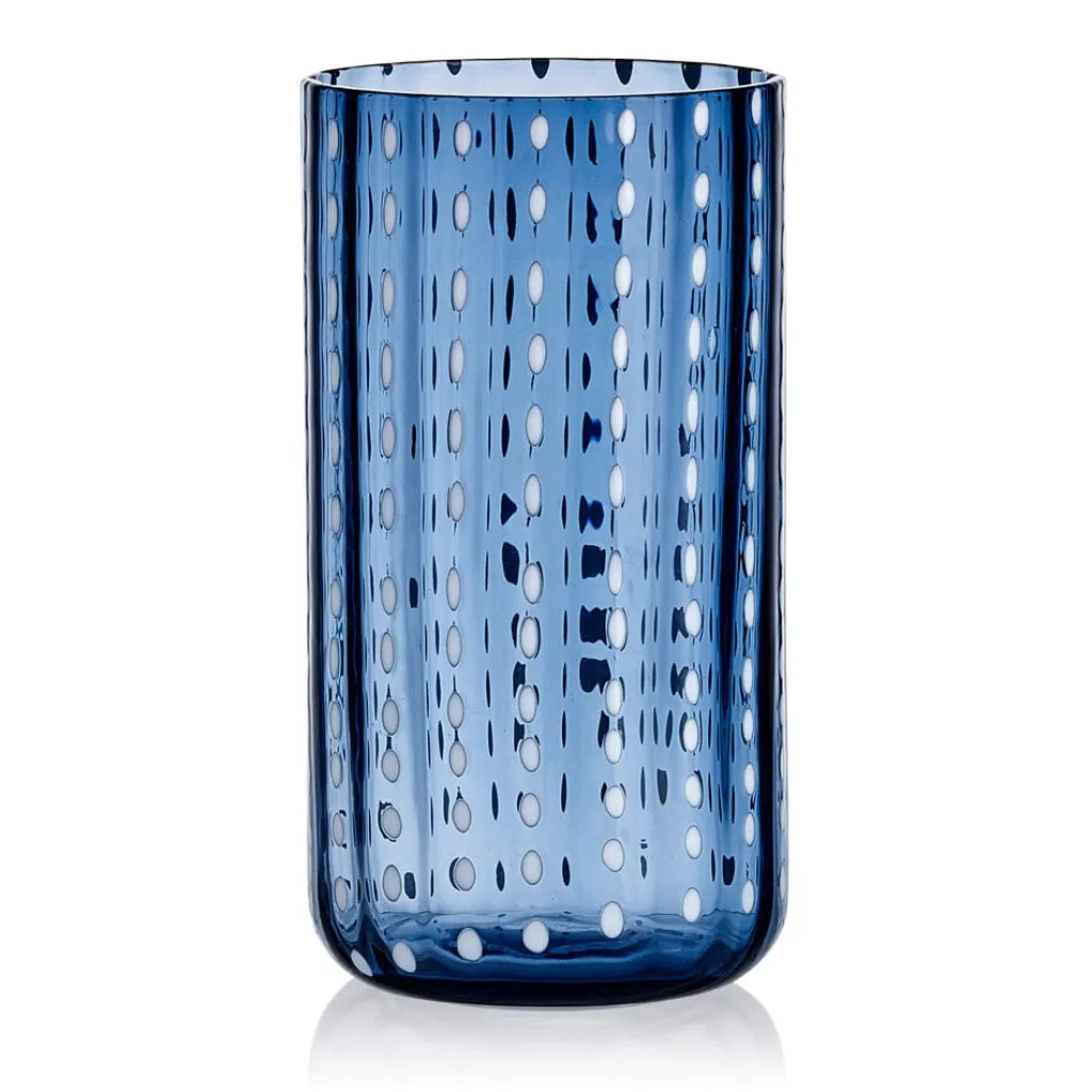 Drinking Glasses|Darbie Angell Dappled Clouds Cobalt Set of 4 Highball Glasses