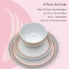 Dinnerware Service For 4|Darbie Angell Golden Charm Metallic 12 Piece Dinnerware Set, Service for 4