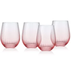Drinking Glasses|Darbie Angell Good Day Blush Set of 4 Stemless Wine