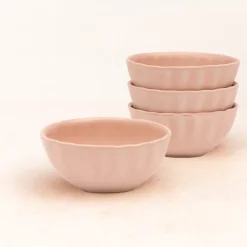 Soup Cereal Bowls|Darbie Angell Lady Blush Set of 4 Oval Snack Bowls