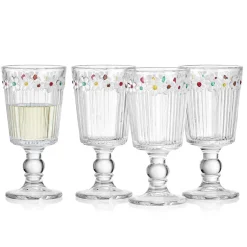 Drinking Glasses|Darbie Angell Painted Daisy Set of 4 Goblets
