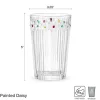 Drinking Glasses|Darbie Angell Painted Daisy Set of 4 Highball Glasses