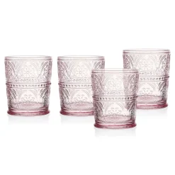 Drinking Glasses|Darbie Angell Wanderlust Blush Set of 4 Double Old Fashioned Glasses