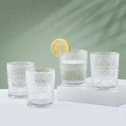 Drinking Glasses|Darbie Angell Wanderlust Set of 4 Double Old Fashioned Glasses