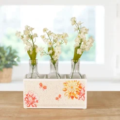 Flatware Caddies|Dolly Parton Mosaic Flower Utensil Flatware Caddy