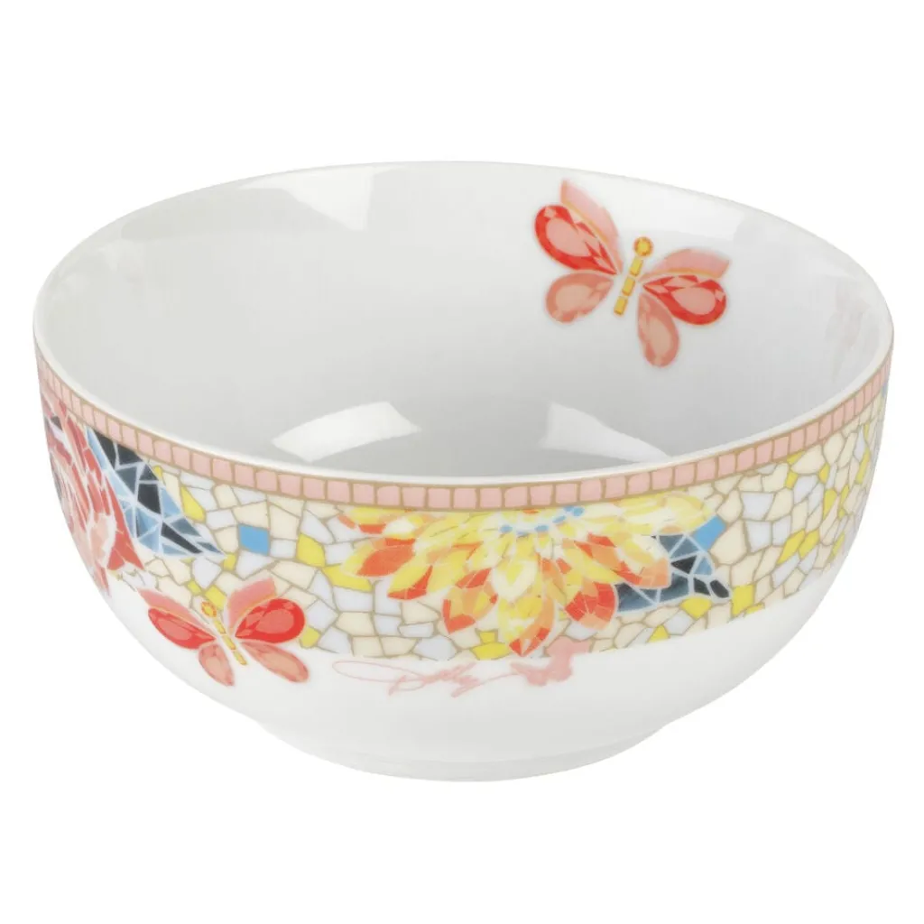Dinnerware Service For 4|Dolly Parton Mosaic Peach Butterfly 12 Piece Dinnerware Set Service for 4