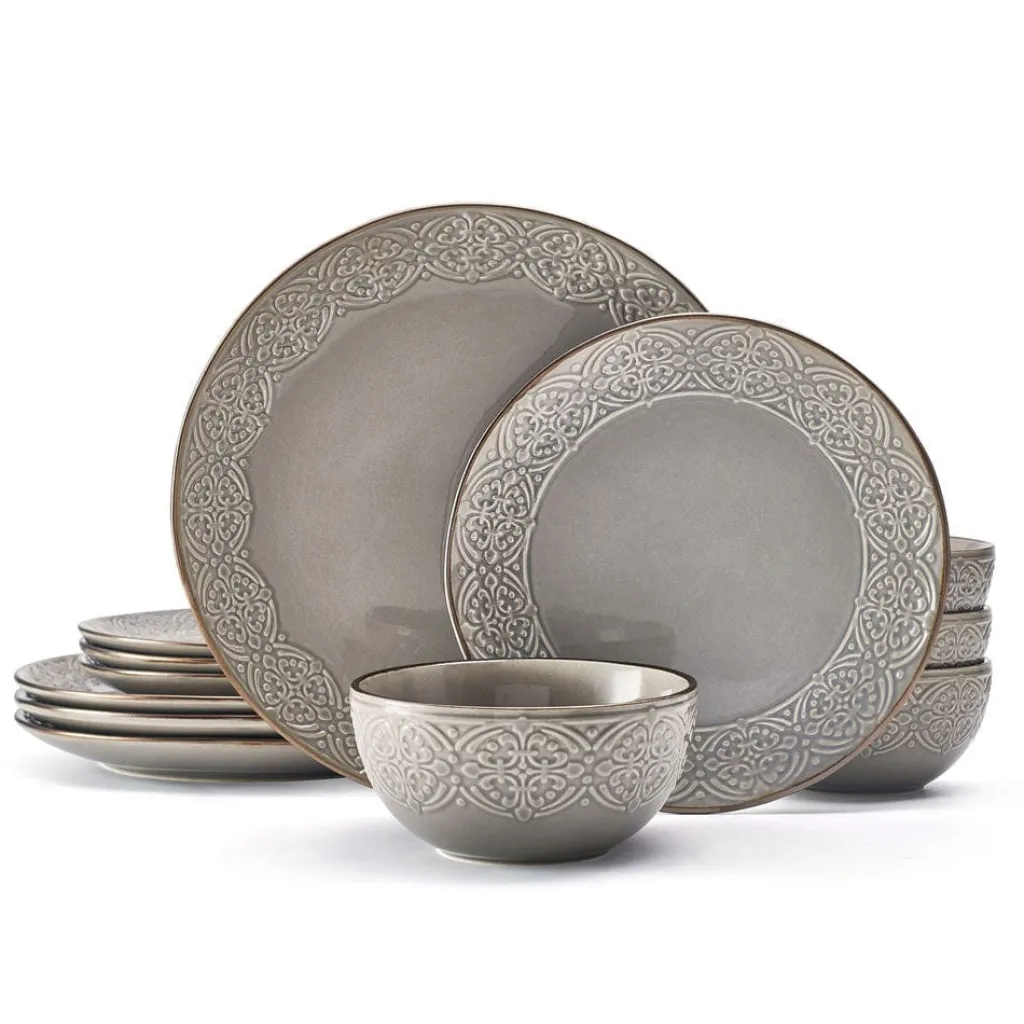 Dinnerware Service For 4|Pfaltzgraff® Emma 12 Piece Dinnerware Set, Service for 4