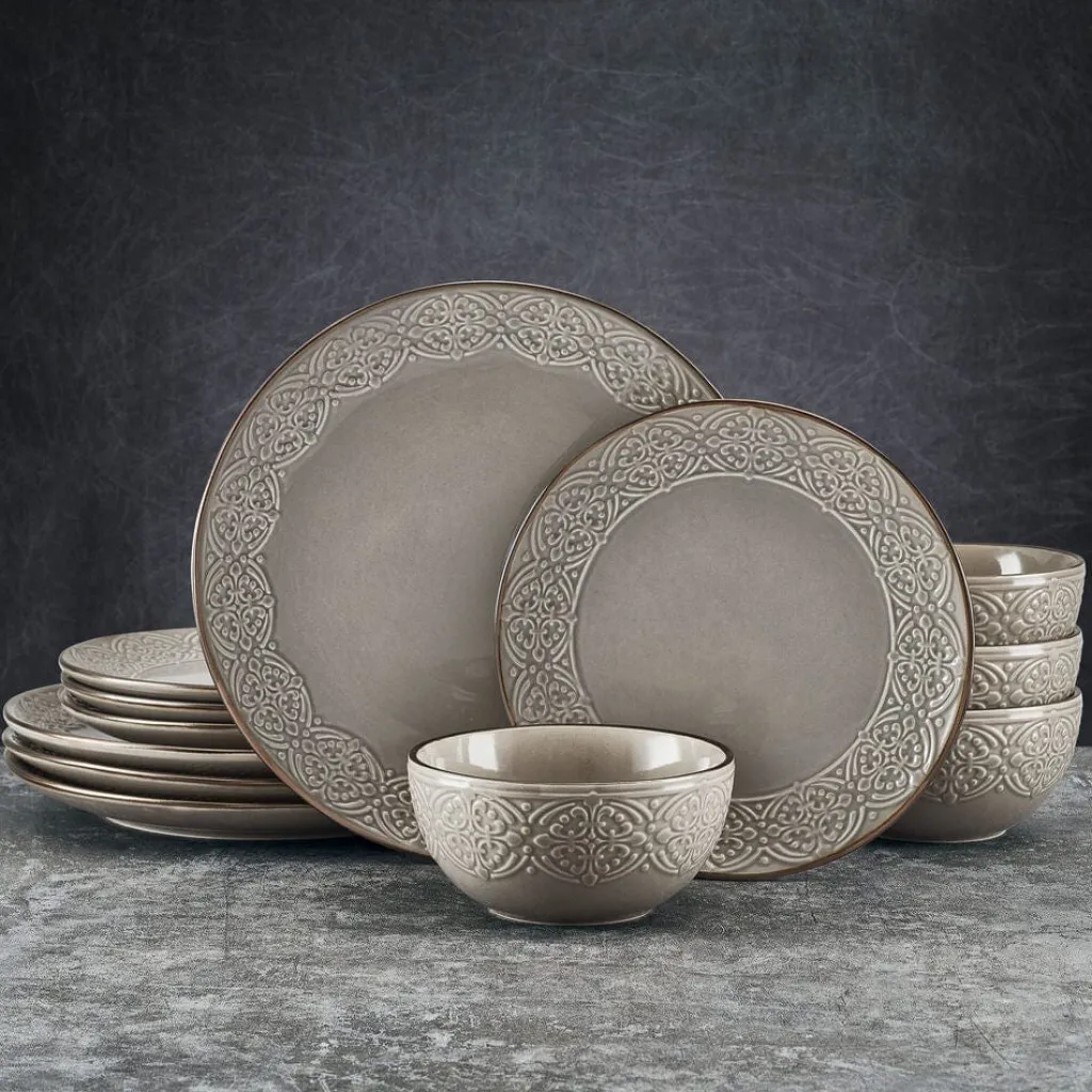 Dinnerware Service For 4|Pfaltzgraff® Emma 12 Piece Dinnerware Set, Service for 4
