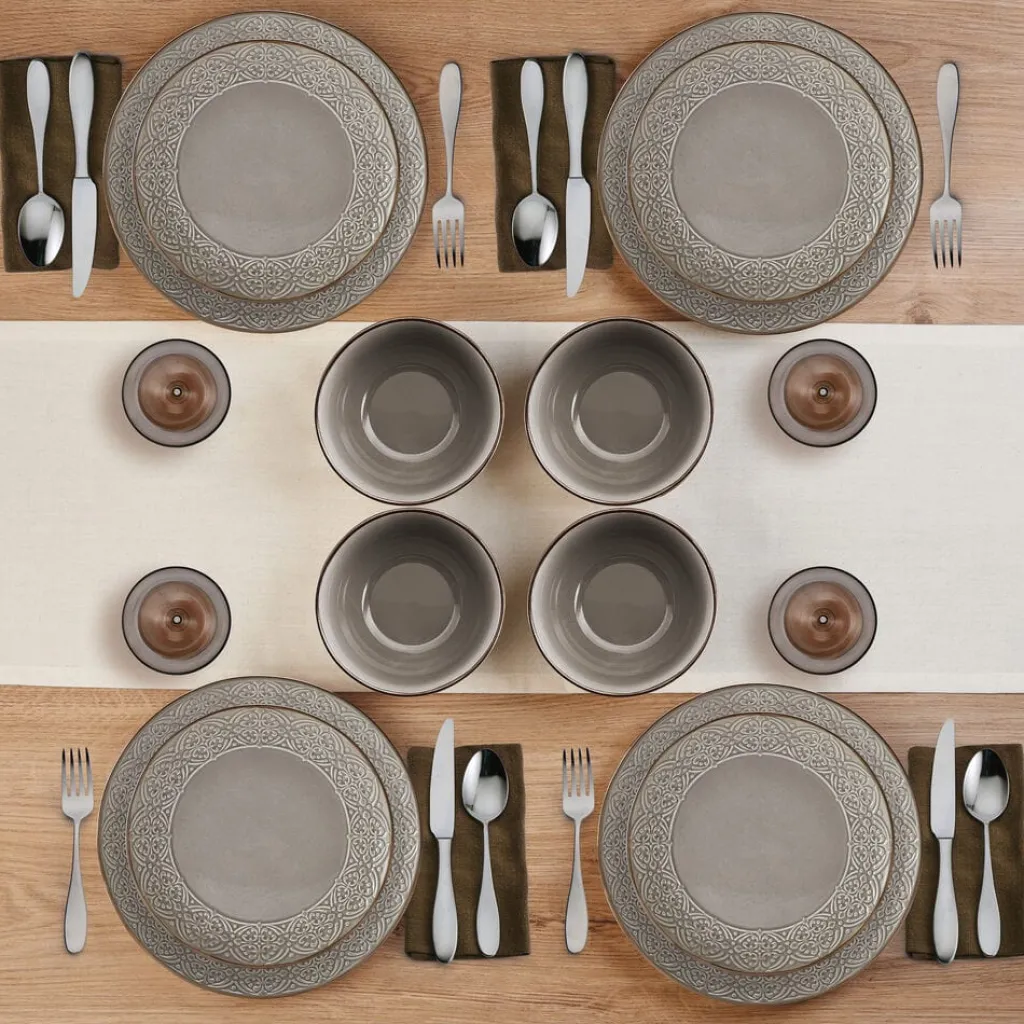 Dinnerware Service For 4|Pfaltzgraff® Emma 12 Piece Dinnerware Set, Service for 4