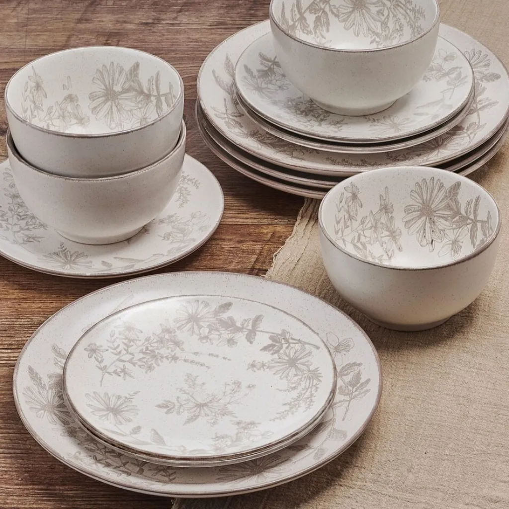 Dinnerware Service For 4|Pfaltzgraff® Enchanted Bloom 12 Piece Dinnerware Set, Service for 4