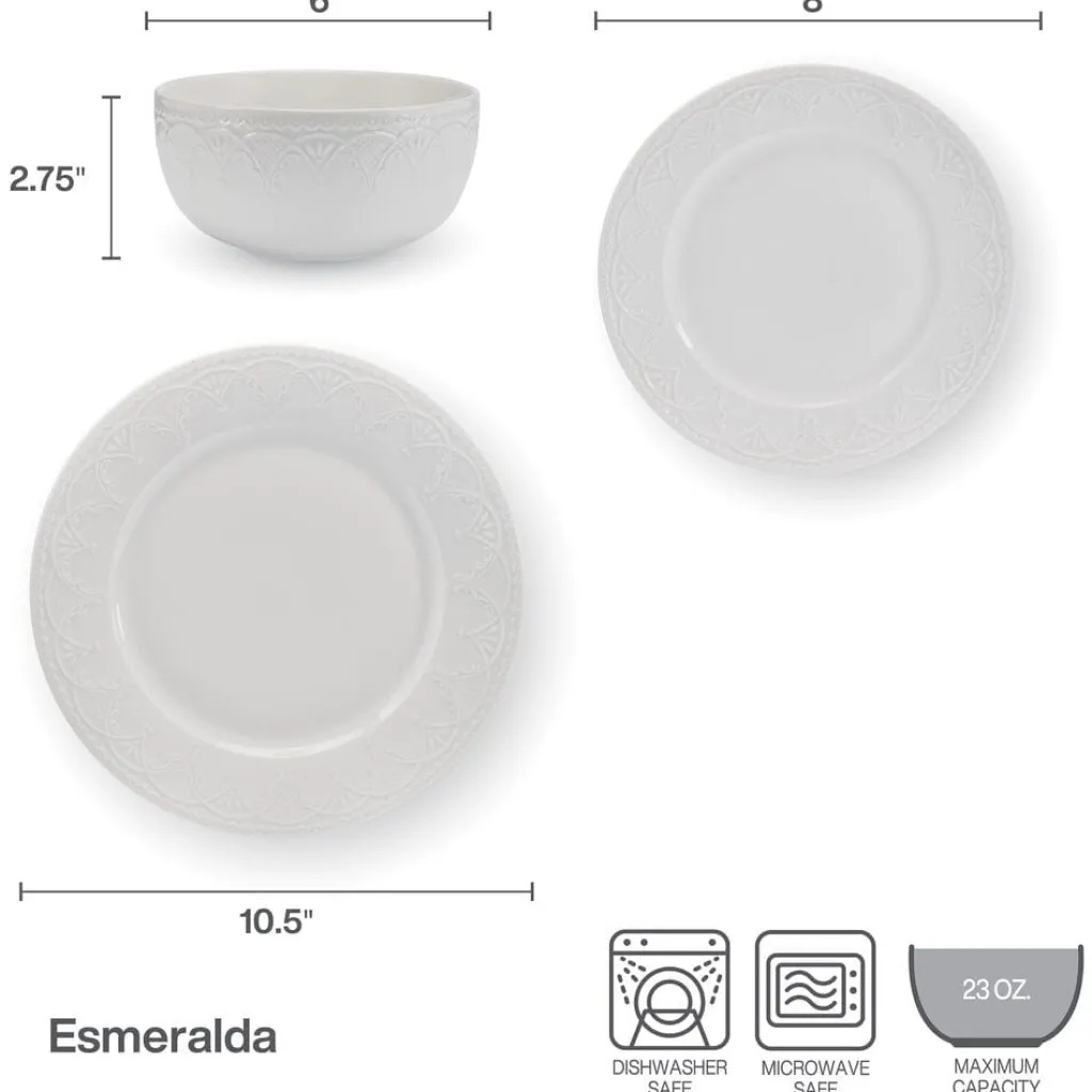 Dinnerware Service For 8|Pfaltzgraff® Esmeralda 24 Piece Dinnerware Set, Service for 8