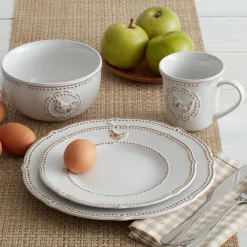 Dinnerware Service For 4|Dinnerware Service For 8|Pfaltzgraff® Farmhouse Hen Dinnerware Set