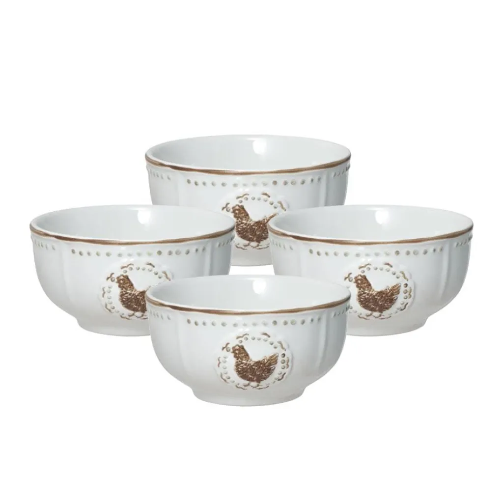 Fruit Bowls|Pfaltzgraff® Farmhouse Hen Set of 4 Fruit Bowls