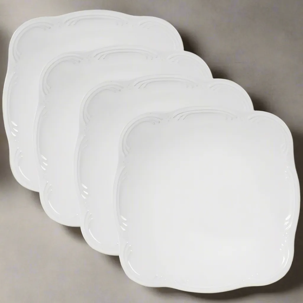 Dinner Plates|Pfaltzgraff® Filigree® Set of 4 Square Dinner Plates
