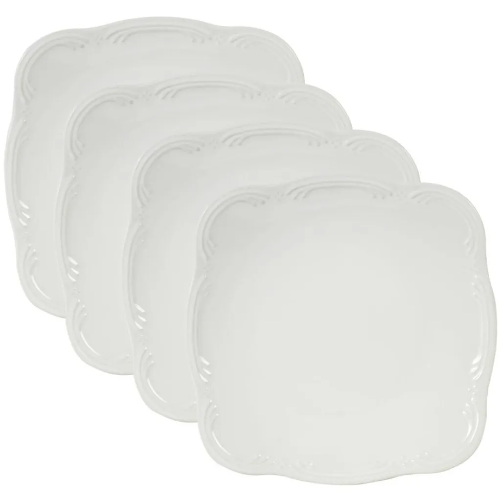 Dinner Plates|Pfaltzgraff® Filigree® Set of 4 Square Dinner Plates
