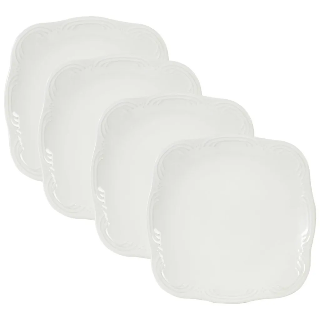 Salad Plates|Pfaltzgraff® Filigree® Set of 4 Square Salad Plates