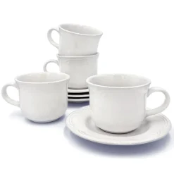 Teacups|Pfaltzgraff® Filigree® Set of 4 Tea Cups and Saucers