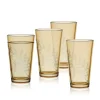 Drinking Glasses|Fitz and Floyd Wildflower Highball Glasses Set of 4, Gold