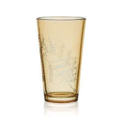 Drinking Glasses|Fitz and Floyd Wildflower Highball Glasses Set of 4, Gold